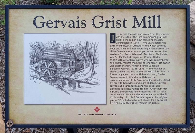 Gervais Grist Mill Marker. Click for full size. Gervais Grist Mill Marker image. Click for full size.