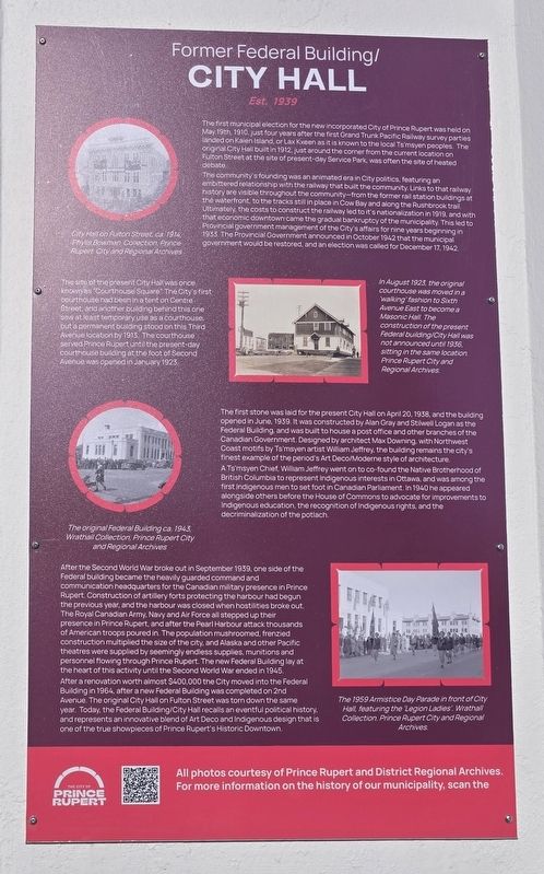 Former Federal Building/City Hall Marker. Click for full size. Former Federal Building/City Hall Marker image. Click for full size.
