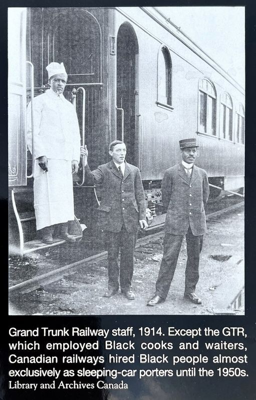 East Toronto & the Railways marker photo and caption detail (left). Click for full size. East Toronto & the Railways marker photo and caption detail (left) image. Click for full size.