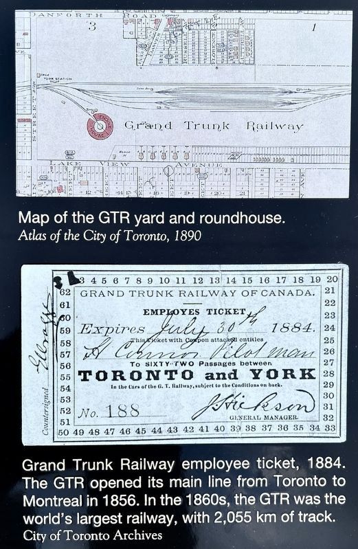 East Toronto & the Railways marker illustrations and caption detail (right). Click for full size. East Toronto & the Railways marker illustrations and caption detail (right) image. Click for full size.