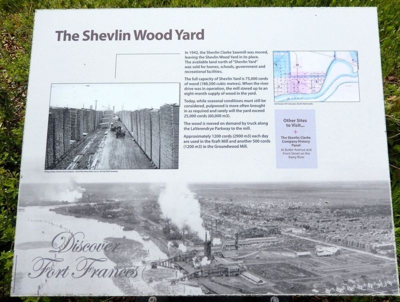 The Shevlin Wood Yard Marker. Click for full size. The Shevlin Wood Yard Marker image. Click for full size.