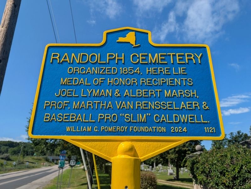 Randolph Cemetery Marker. Click for full size. Randolph Cemetery Marker image. Click for full size.