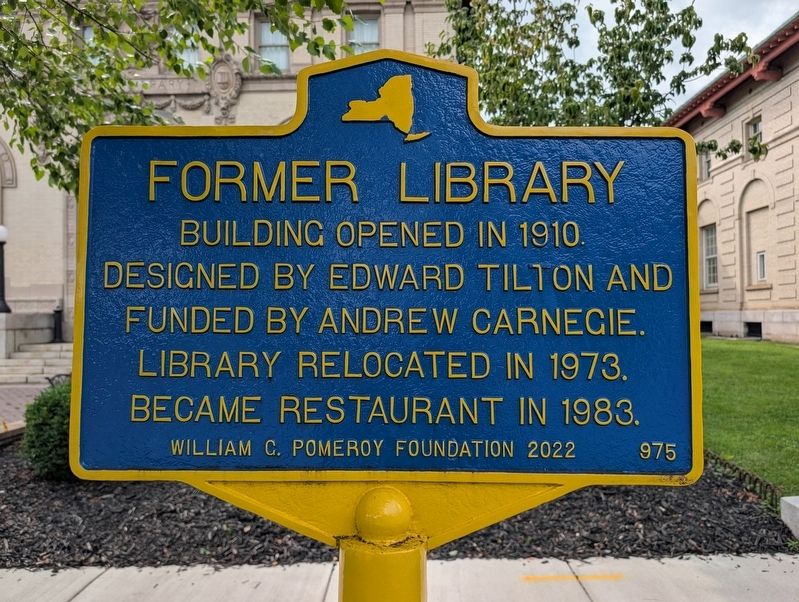 Former Library Marker. Click for full size. Former Library Marker image. Click for full size.