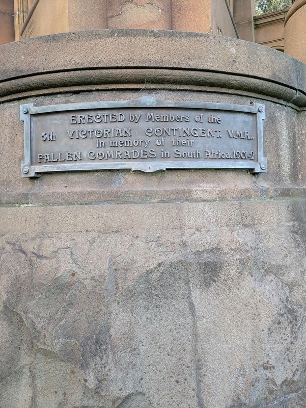 5th Victorian Contingent Memorial Marker. Click for full size. 5th Victorian Contingent Memorial Marker image. Click for full size.