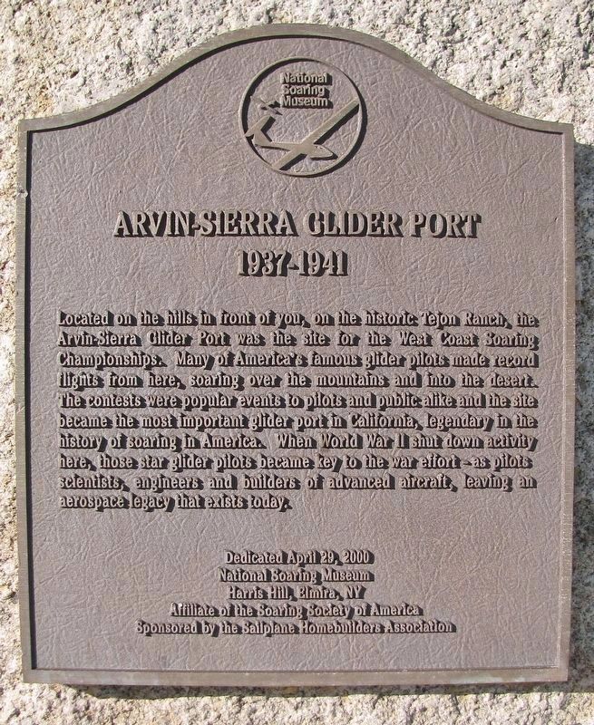Arvin-Sierra Glider Port Marker. Click for full size. Arvin-Sierra Glider Port Marker image. Click for full size.