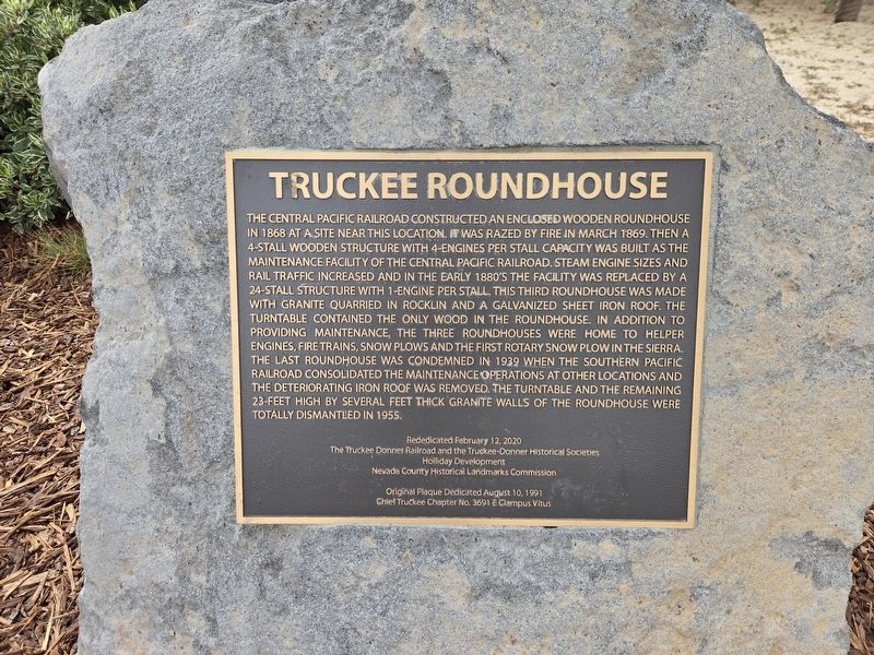 Truckee Roundhouse Marker. Click for full size. Truckee Roundhouse Marker image. Click for full size.