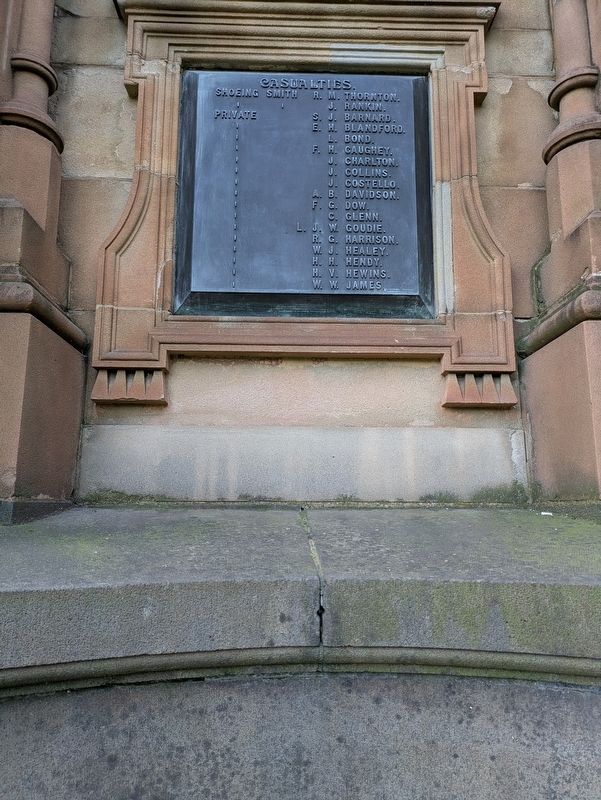 5th Victorian Contingent Memorial Casualties (Plaque 2). Click for full size. 5th Victorian Contingent Memorial Casualties (Plaque 2) image. Click for full size.