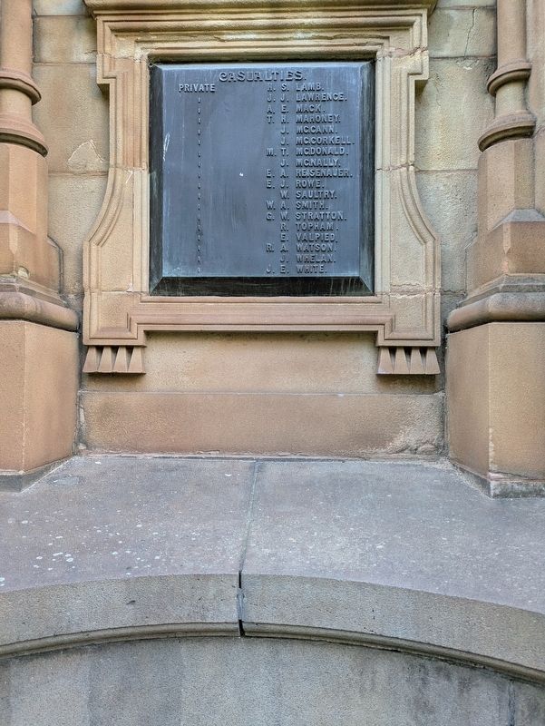 5th Victorian Contingent Memorial Casualties (Plaque 3). Click for full size. 5th Victorian Contingent Memorial Casualties (Plaque 3) image. Click for full size.