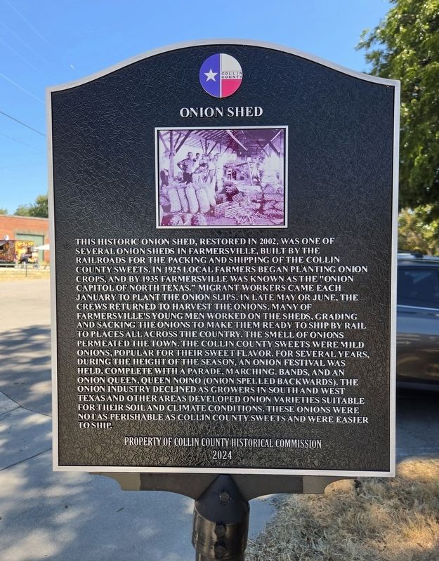 Onion Shed Marker. Click for full size. Onion Shed Marker image. Click for full size.