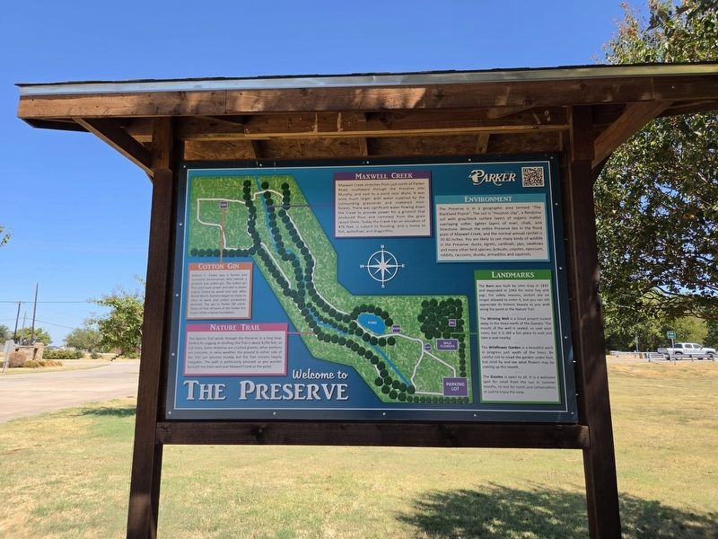 Welcome to the Preserve Marker. Click for full size. Welcome to the Preserve Marker image. Click for full size.