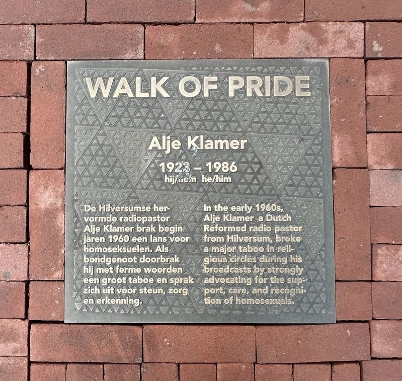 Alje Klamer Marker. Click for full size. Alje Klamer Marker image. Click for full size.