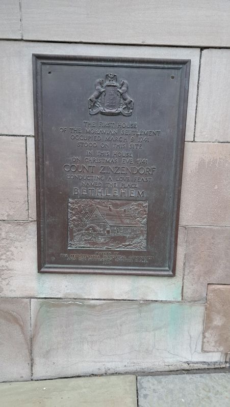 The First House on This Site Marker. Click for full size. The First House on This Site Marker image. Click for full size.