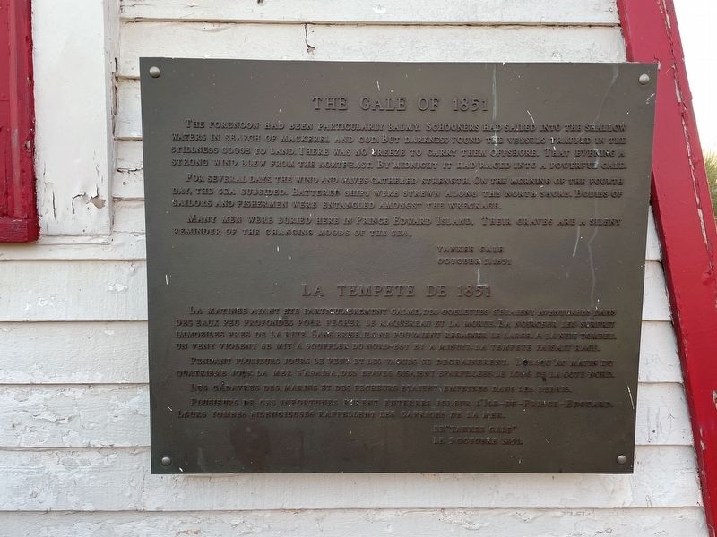 The Gale of 1851 Marker. Click for full size. The Gale of 1851 Marker image. Click for full size.