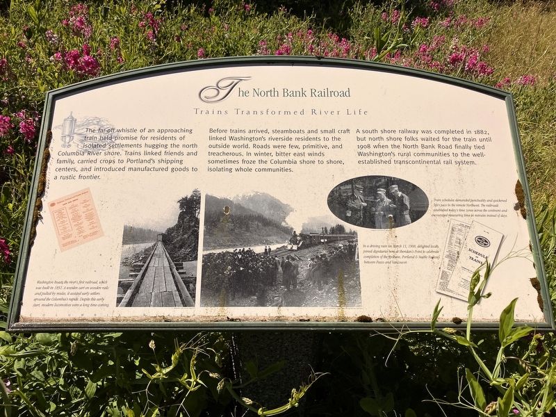 The North Bank Railroad Marker. Click for full size. The North Bank Railroad Marker image. Click for full size.