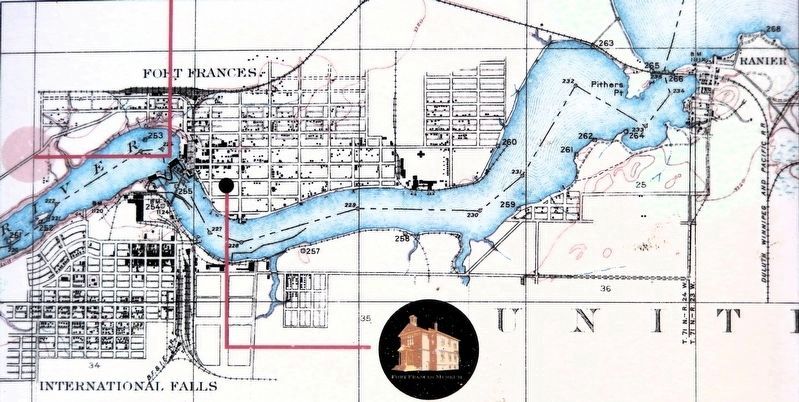 Marker detail: Fort Frances West. Click for full size. Marker detail: Fort Frances West image. Click for full size.