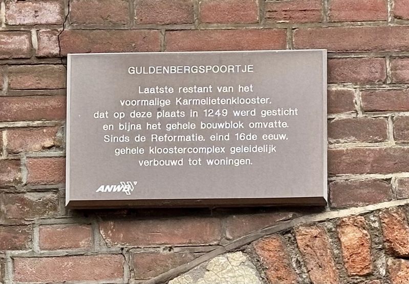 Guldenbergspoortje / Guldenbergs Gate Marker. Click for full size. Guldenbergspoortje / Guldenbergs Gate Marker image. Click for full size.