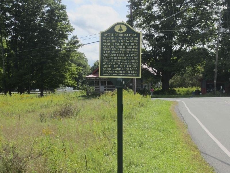 The Battle of Locust Ridge Marker. Click for full size. The Battle of Locust Ridge Marker image. Click for full size.