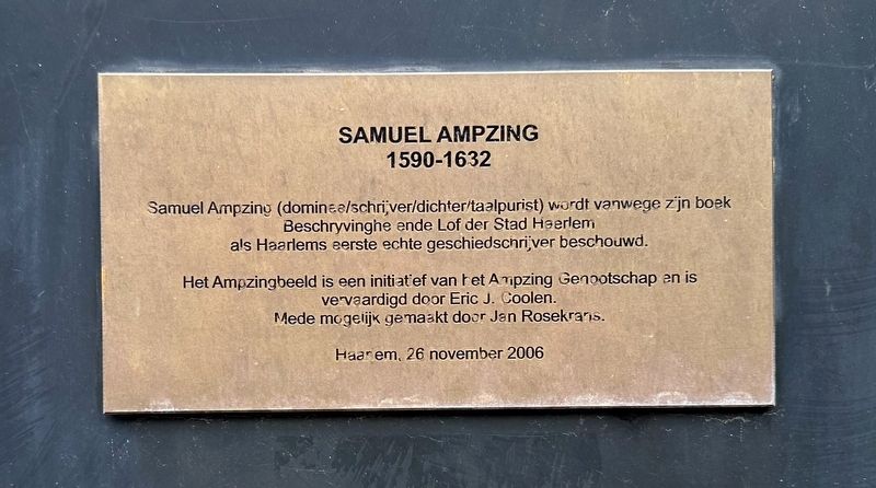 Samuel Ampzing (1590-1632) Marker. Click for full size. Samuel Ampzing (1590-1632) Marker image. Click for full size.