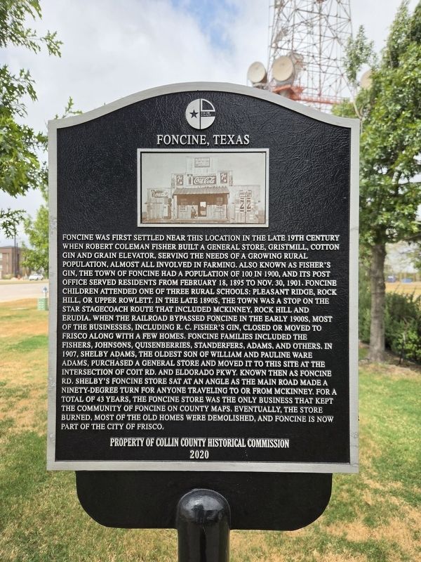 Foncine, Texas Marker. Click for full size. Foncine, Texas Marker image. Click for full size.