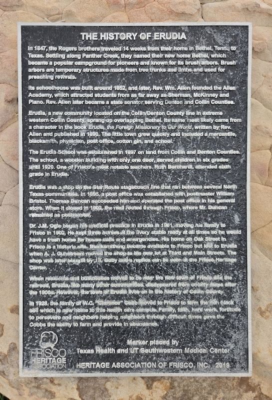 The History of Erudia Marker. Click for full size. The History of Erudia Marker image. Click for full size.