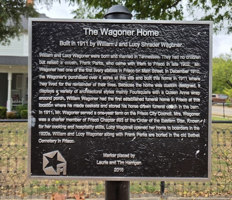 The Wagoner Home Marker. Click for full size. The Wagoner Home Marker image. Click for full size.