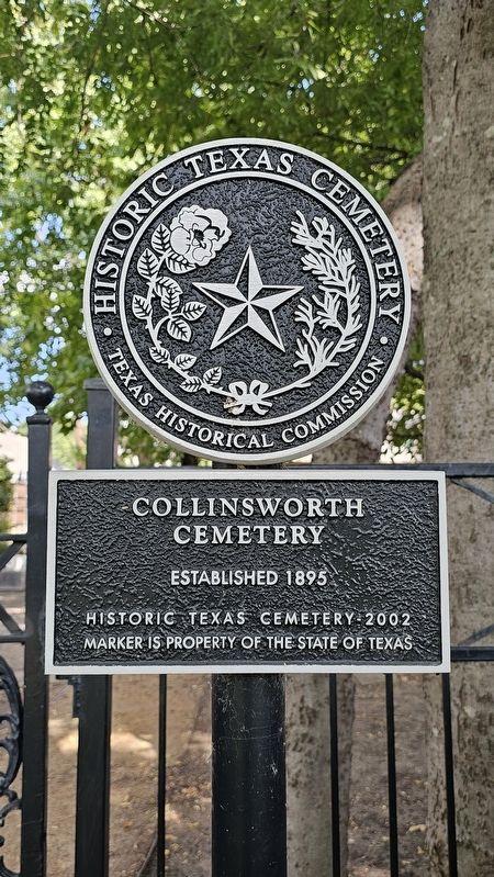 Collinsworth Cemetery Marker. Click for full size. Collinsworth Cemetery Marker image. Click for full size.