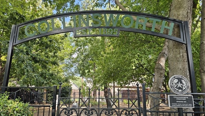 Collinsworth Cemetery Marker. Click for full size. Collinsworth Cemetery Marker image. Click for full size.