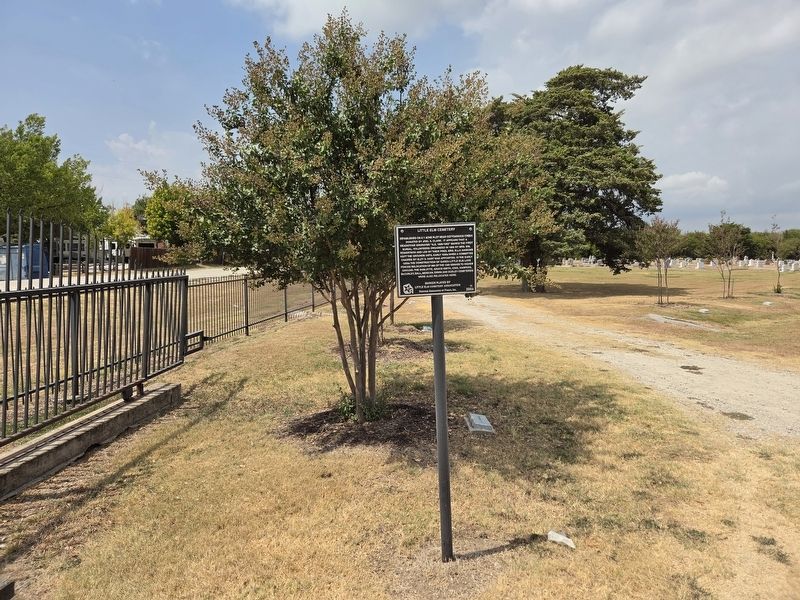 Little Elm Cemetery Marker. Click for full size. Little Elm Cemetery Marker image. Click for full size.