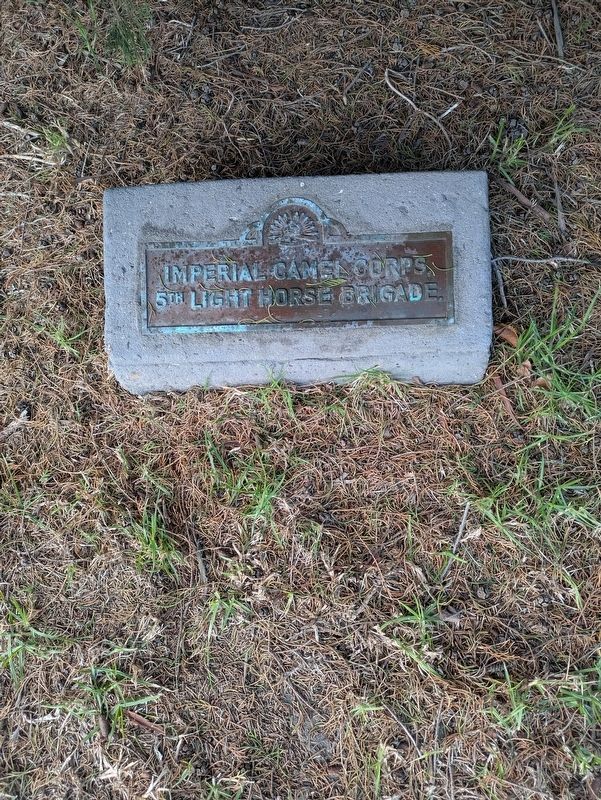 Imperial Camel Corps Marker. Click for full size. Imperial Camel Corps Marker image. Click for full size.