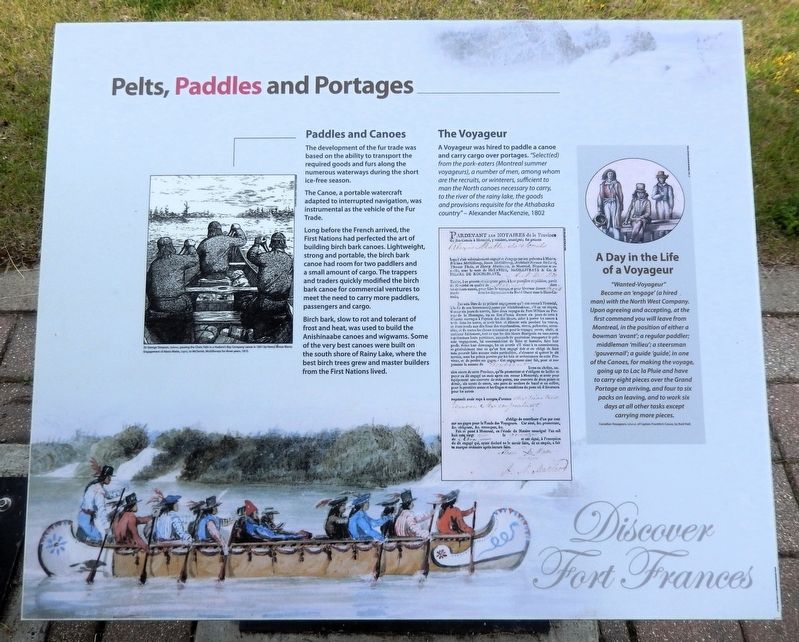 Pelts, Paddles and Portages Marker. Click for full size. Pelts, Paddles and Portages Marker image. Click for full size.