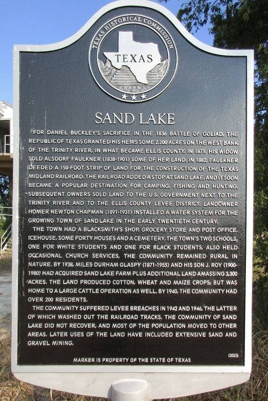 Sand Lake Marker. Click for full size. Sand Lake Marker image. Click for full size.