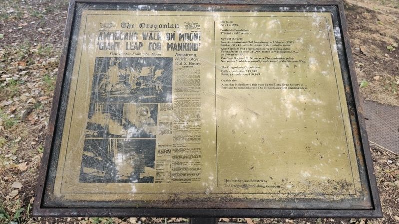 July 21, 1969 Marker image. Click for full size.