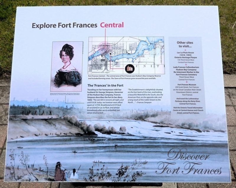 Explore Fort Frances Central Marker. Click for full size. Explore Fort Frances Central Marker image. Click for full size.
