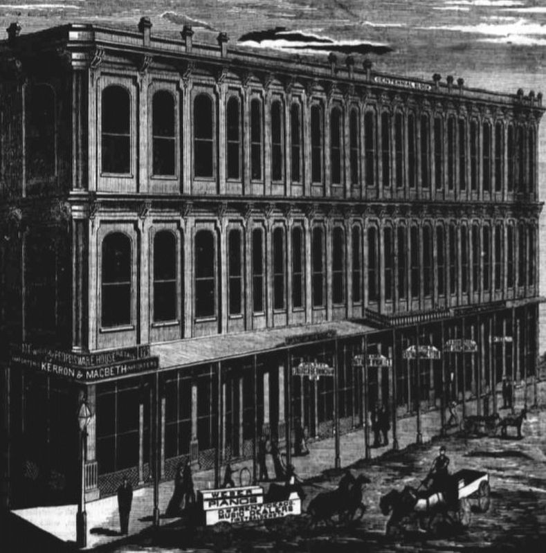 The Centennial Block in Portland, Oregon from The West Shore in 1878.. Click for full size. The Centennial Block in Portland, Oregon from The West Shore in 1878. image. Click for full size.
