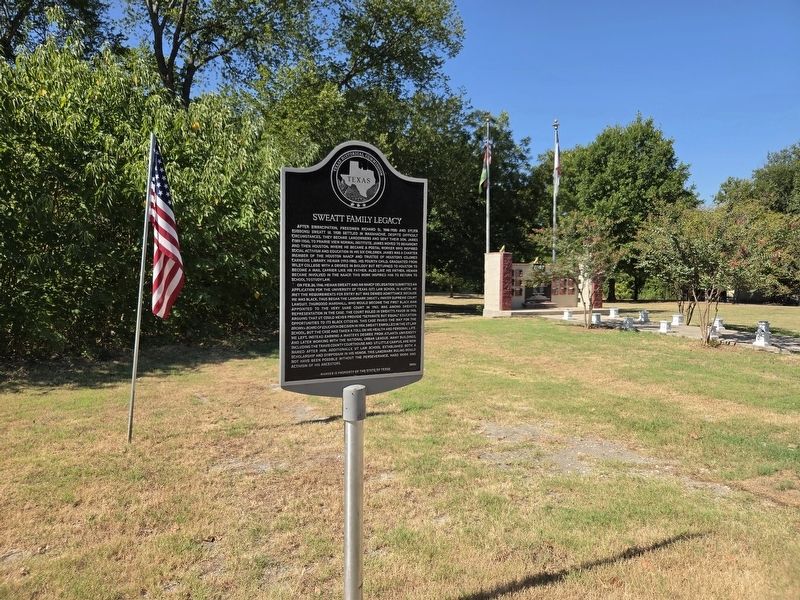 Sweatt Family Legacy Marker. Click for full size. Sweatt Family Legacy Marker image. Click for full size.
