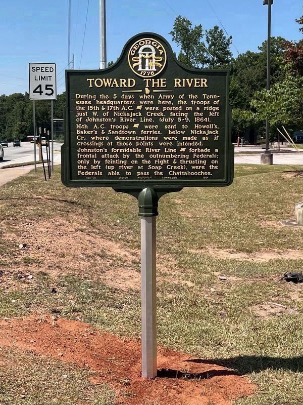 Toward the River Marker. Click for full size. Toward the River Marker image. Click for full size.