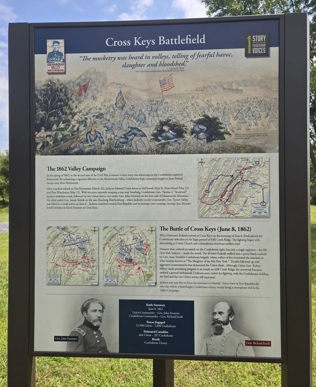 Cross Keys Battlefield Marker. Click for full size. Cross Keys Battlefield Marker image. Click for full size.