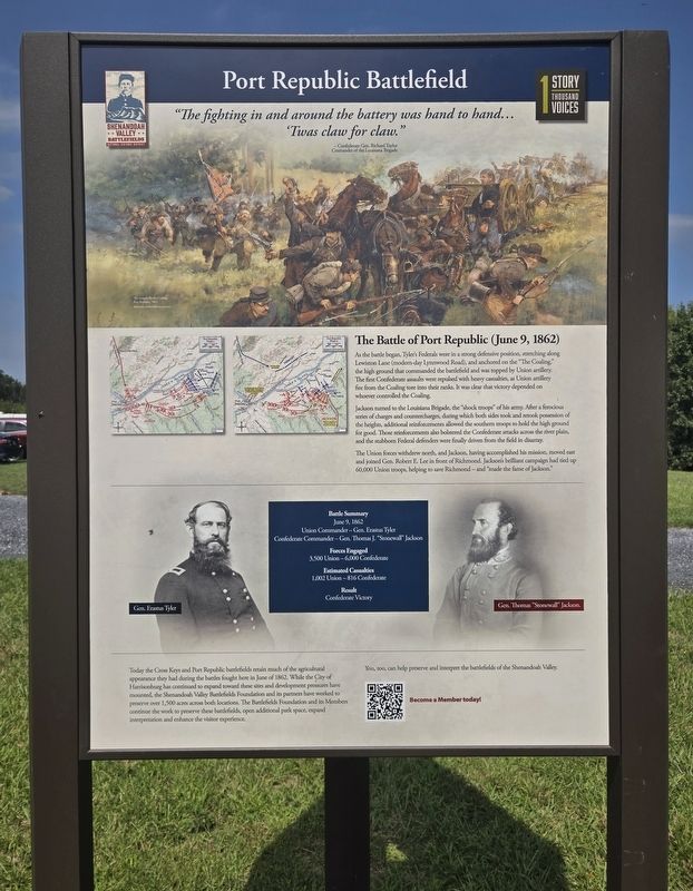Port Republic Battlefield Marker. Click for full size. Port Republic Battlefield Marker image. Click for full size.