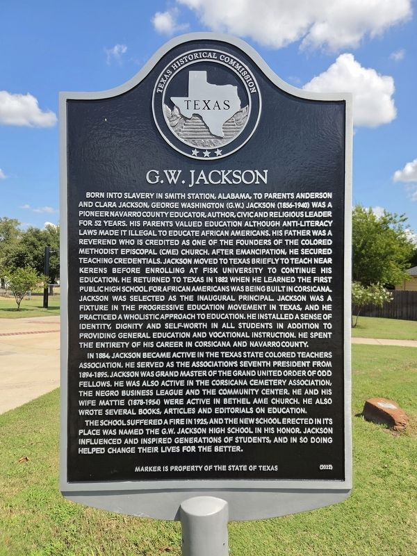 G.W. Jackson Marker. Click for full size. G.W. Jackson Marker image. Click for full size.