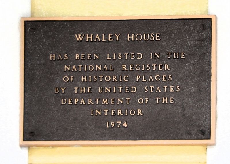Whaley House Marker. Click for full size. Whaley House Marker image. Click for full size.