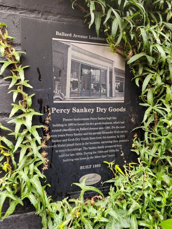 Percy Sankey Dry Goods Marker. Click for full size. Percy Sankey Dry Goods Marker image. Click for full size.