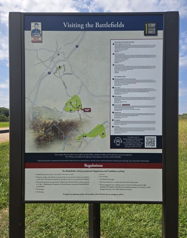 Visiting the Battlefields Marker. Click for full size. Visiting the Battlefields Marker image. Click for full size.