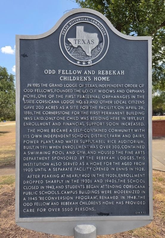 Odd Fellow and Rebekah Children's Home Marker image. Click for full size.