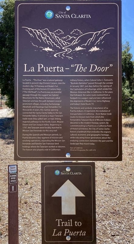La Puerta Marker. Click for full size. La Puerta Marker image. Click for full size.