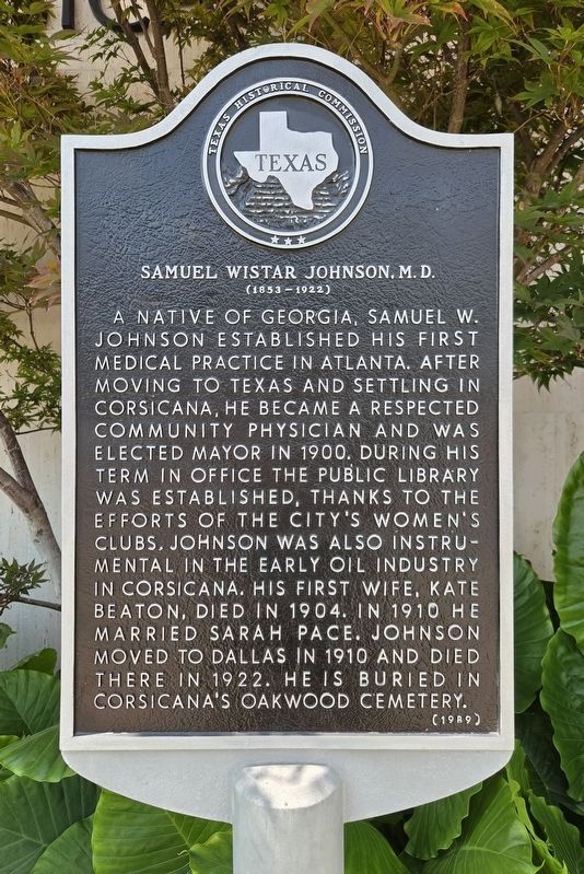 Samuel Wistar Johnson, M. D. Marker. Click for full size. Samuel Wistar Johnson, M. D. Marker image. Click for full size.