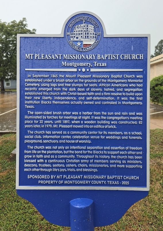 Mt Pleasant Missionary Baptist Church Marker. Click for full size. Mt Pleasant Missionary Baptist Church Marker image. Click for full size.
