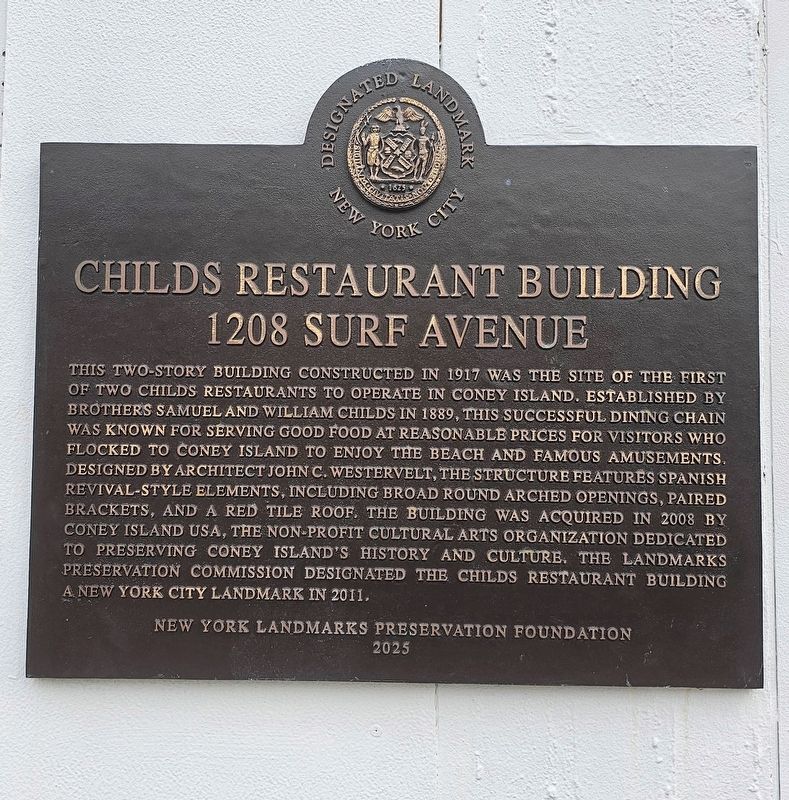 Childs Restaurant Building Marker. Click for full size. Childs Restaurant Building Marker image. Click for full size.