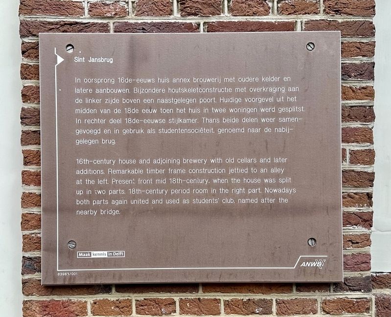 Sint Jansbrug Marker. Click for full size. Sint Jansbrug Marker image. Click for full size.