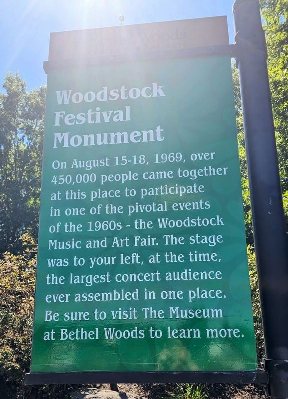 Woodstock Festival Monument Marker image. Click for full size.