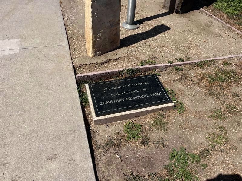 Cemetery Memorial Park Veterans Memorial marker. Click for full size. Cemetery Memorial Park Veterans Memorial marker image. Click for full size.
